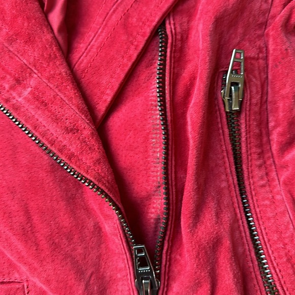 BLANKnyc red suede moto jacket Anthropologie - Picture 6 of 7